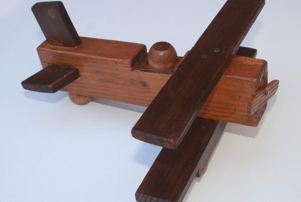 Handmade Rustic Wood Vintage Airplane