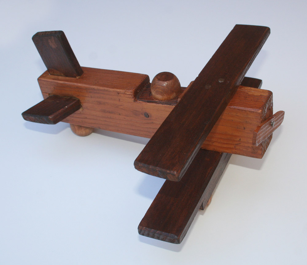 Handmade Rustic Wood Vintage Airplane