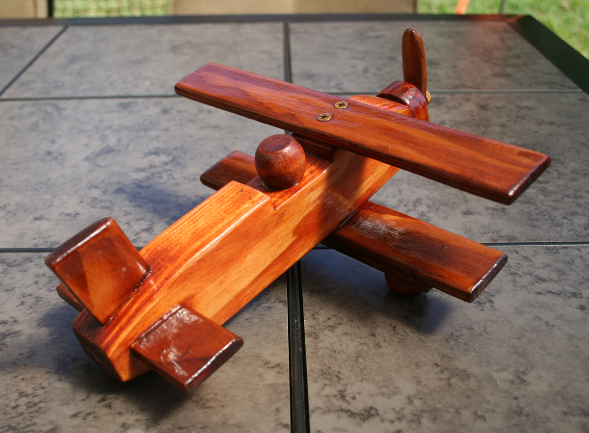 Rustic Wood Vintage Airplane