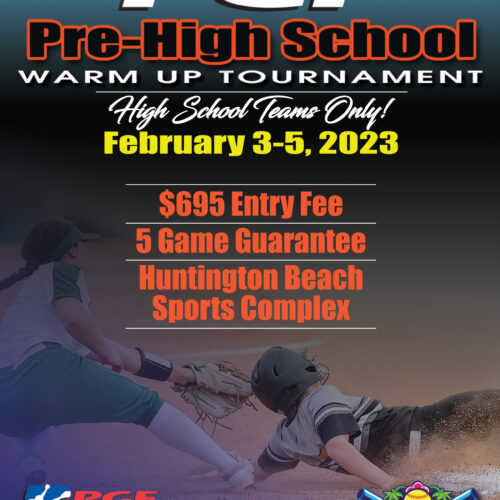 2023 High School Softball Tournament Flyer